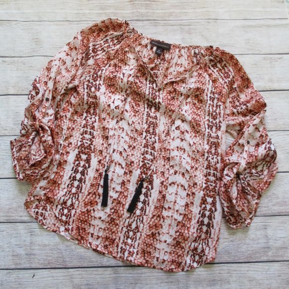 *2/$30* Dana Buchman Snake Skin Printed Blouse - Picture 7 of 7